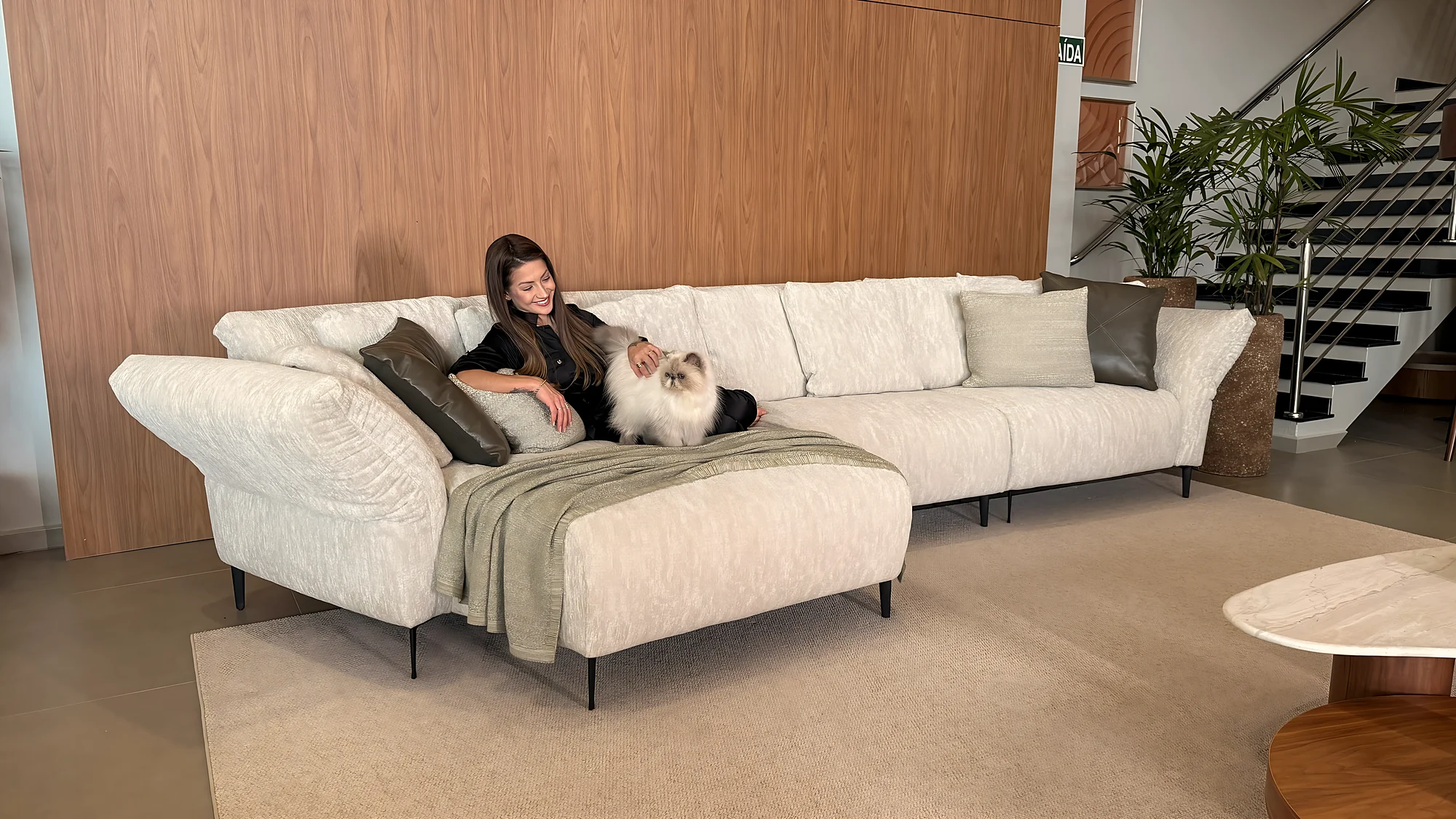 Sofá Abraccio com chaise por medida, imagem 4